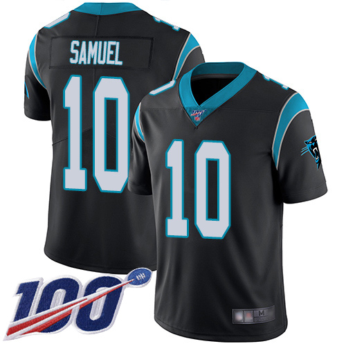 Carolina Panthers Limited Black Men Curtis Samuel Home Jersey NFL Football 10 100th Season Vapor Untouchable